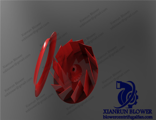 Red Centrifugal Fan Accessories Single Impeller Wear Resisting Processing