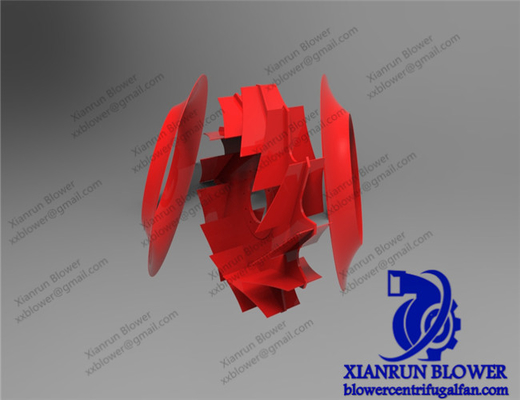 Red Centrifugal Fan Accessories Single Impeller Wear Resisting Processing