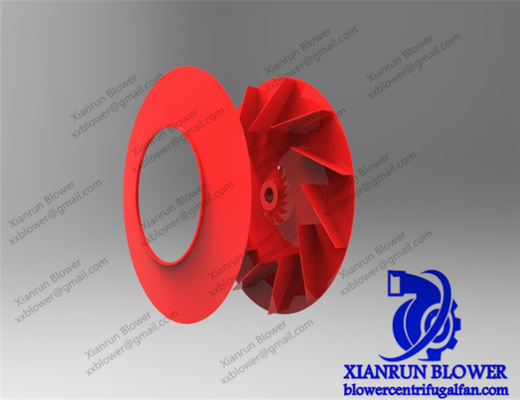 Red Centrifugal Fan Accessories Single Impeller Wear Resisting Processing