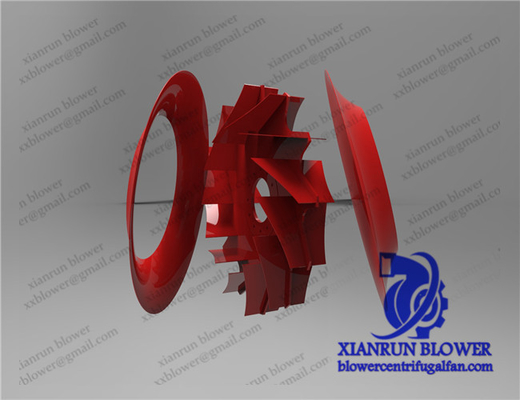 Backward Curved Centrifugal Fan Accessories Impeller Wheel Red Centrifugal Blower Parts