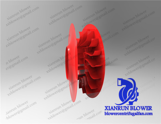 Backward Curved Centrifugal Fan Accessories Impeller Wheel Red Centrifugal Blower Parts