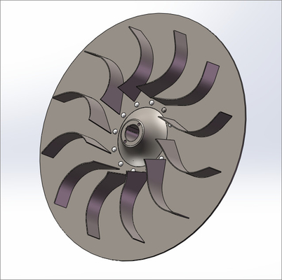 Q345 Centrifugal Fan Parts Airfoil Impellers Silencers Rotor Bearing Cone Rotor Bearing Box