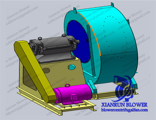 3000Pa -25425Pa Custom Industrial Fan Blower Design Drawings Concrete Strength