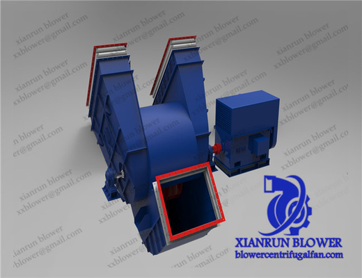 Steel Double Inlet Centrifugal Fan Blower 220V 380V Color Custom 1 Year Warranty